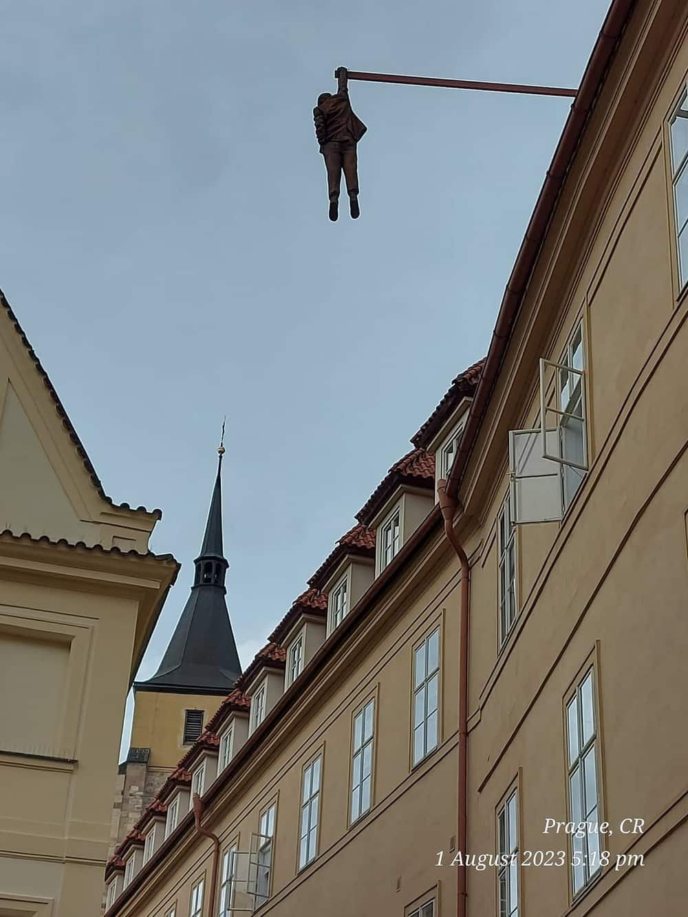 Man Hanging Out - David Černý's Statue of Sigmund Freud — 2