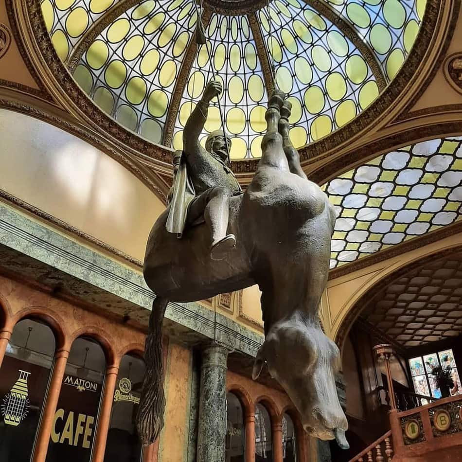 Statue of Saint Wenceslas Riding an Upside-Down Dead Horse